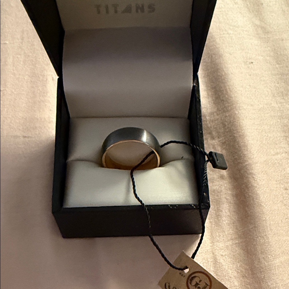 Titan Dual-Tone Men's Band - steel grey and rose gold